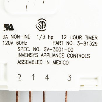 Whirlpool / Maytag Refrigerator Defrost Timer Assy WP3-81329 / 3-81329 >> OEM <<