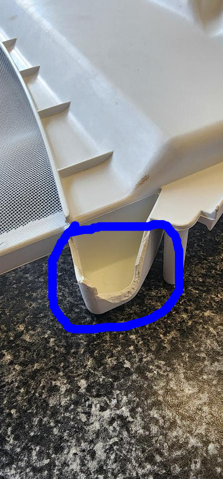 ITEM HAS SLIGHT CRACK. FUNTION OF ITEM IS STILL INTACT.