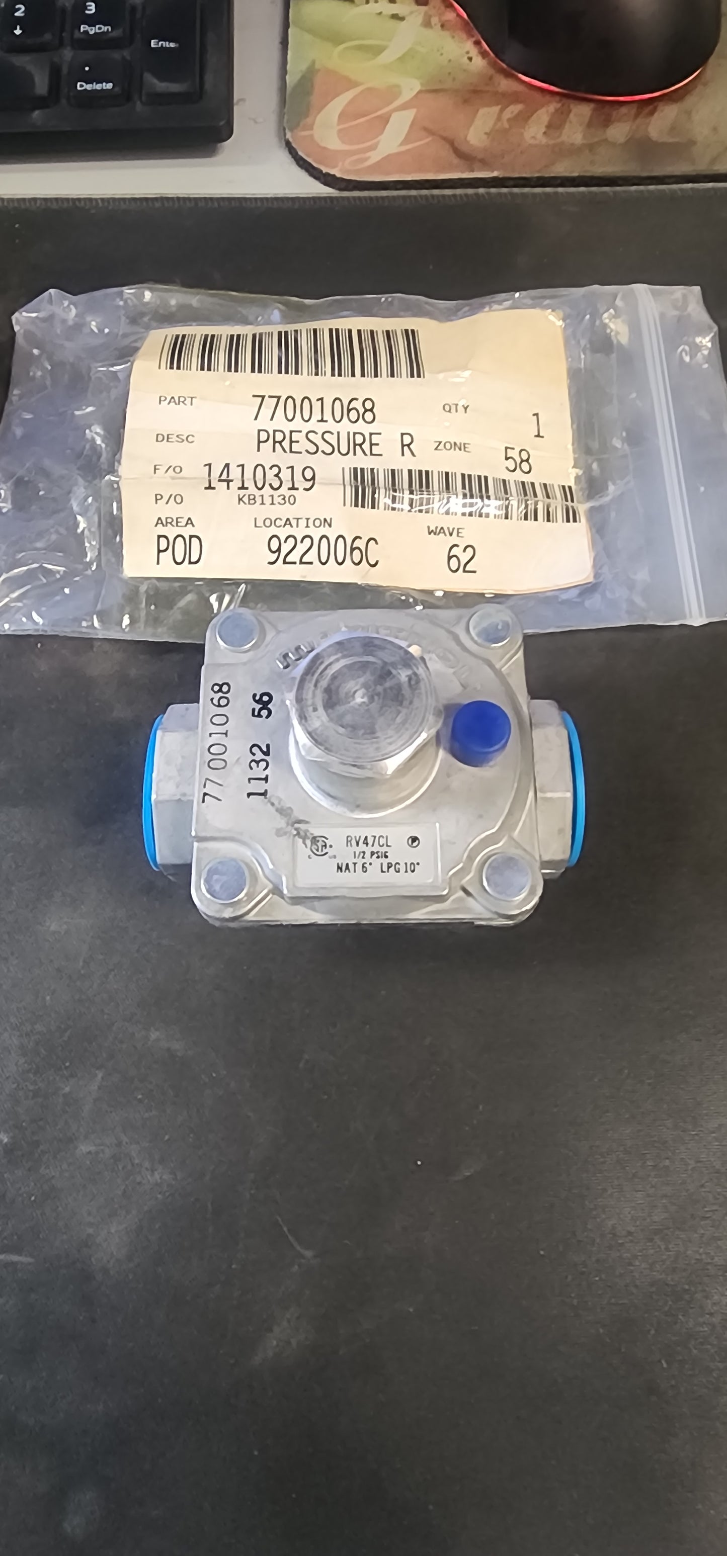 Whirlpool/Maytag Oven / Range / Cooktop Pressure Regulator 77001068 >> NLA <<