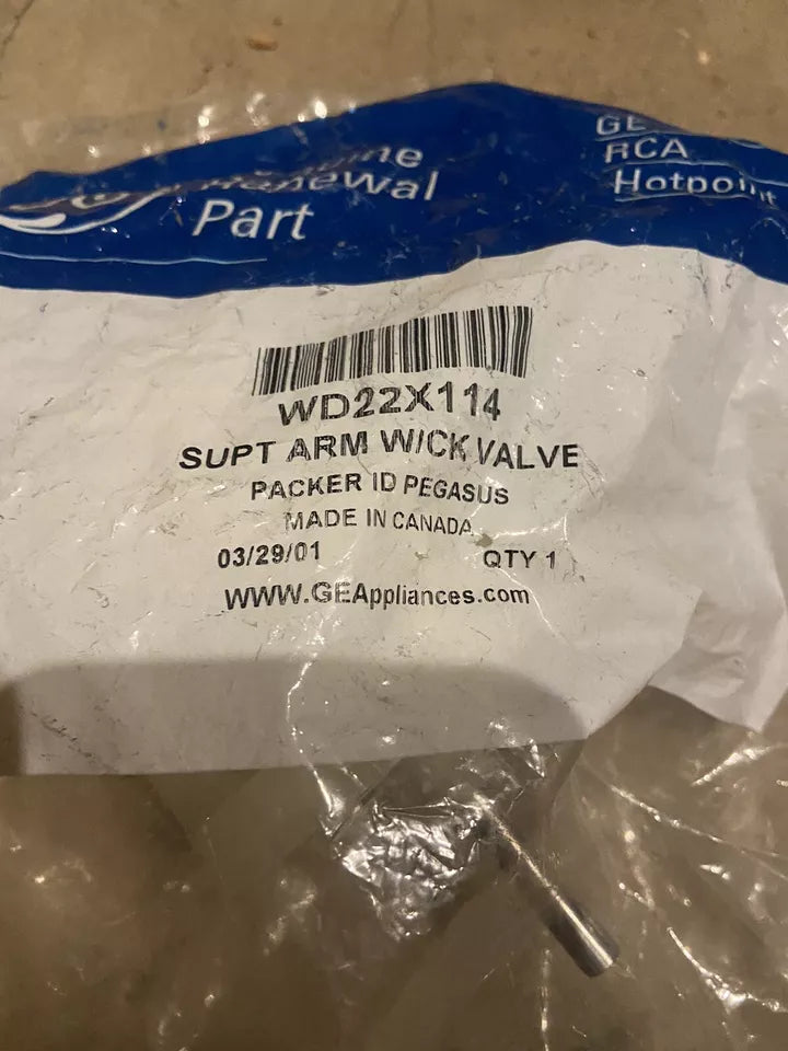 General Electric Dishwasher Lower Wash Arm Support with Check Valve WD22X114 >NLA<