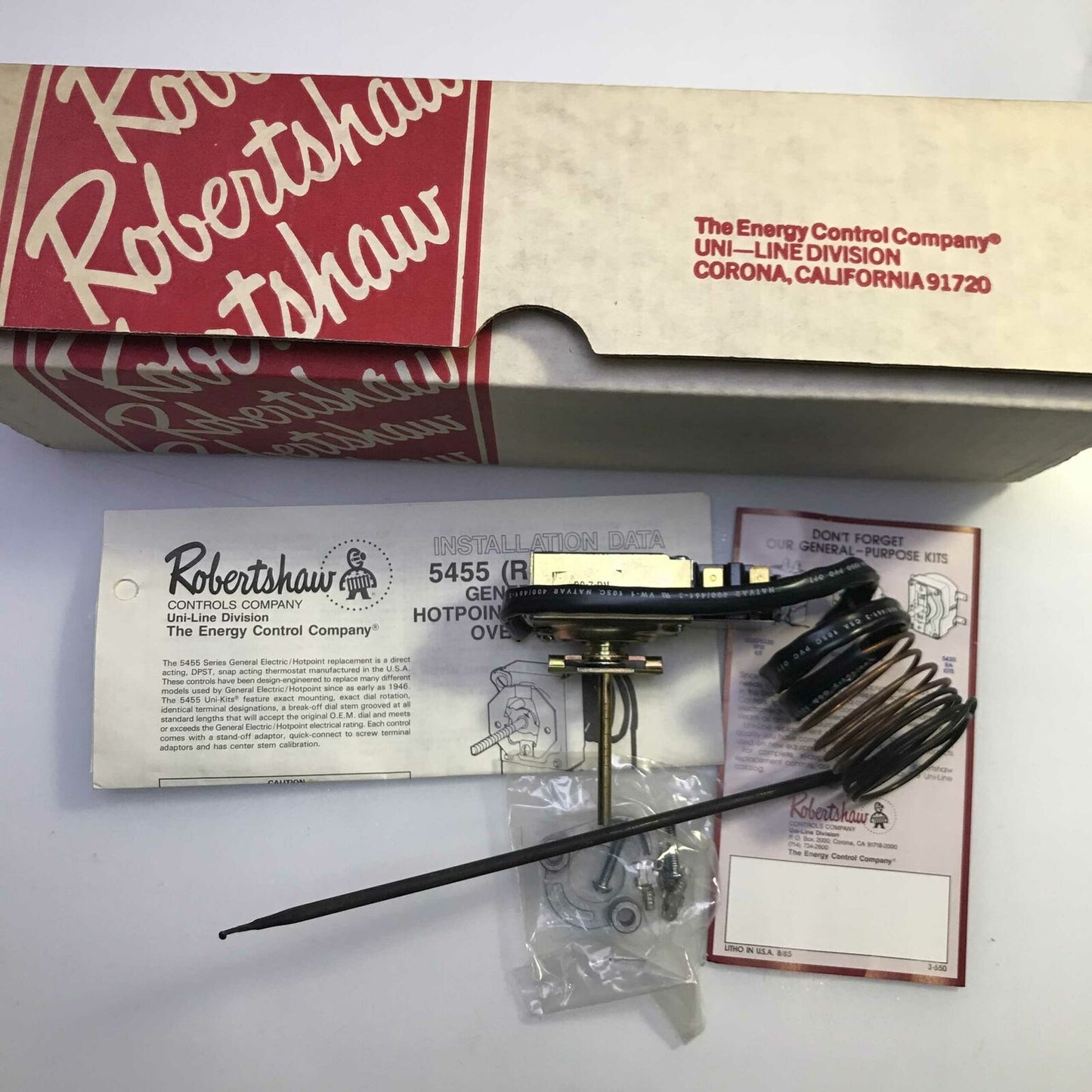 ROBERTSHAW OVEN TSTAT 5455-210 REPLACES WB21X5210 <<NLA>>