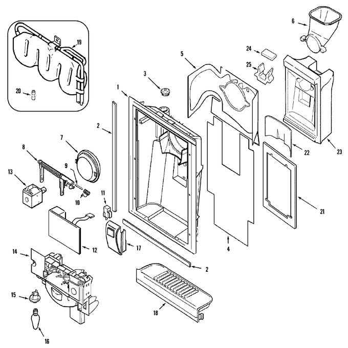 Whirlpool/Maytag Refrigerator Pad, Actuator BLACK 61003804 >> NLA <<