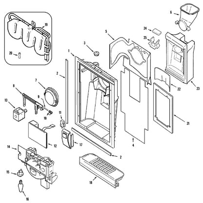 Whirlpool/Maytag Refrigerator Pad, Actuator BLACK 61003804 >> NLA <<