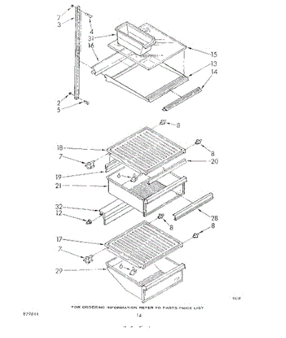 Whirlpool Refrigerator Crisper Pan 983814 >> NLA <<