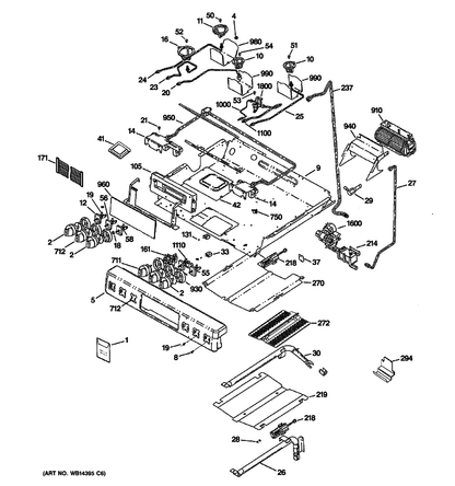 General Electric Oven Broil Burner Assy WB16K10067 >> NLA <<