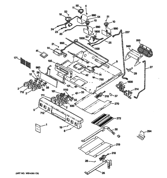 General Electric Oven Broil Burner Assy WB16K10067 >> NLA <<