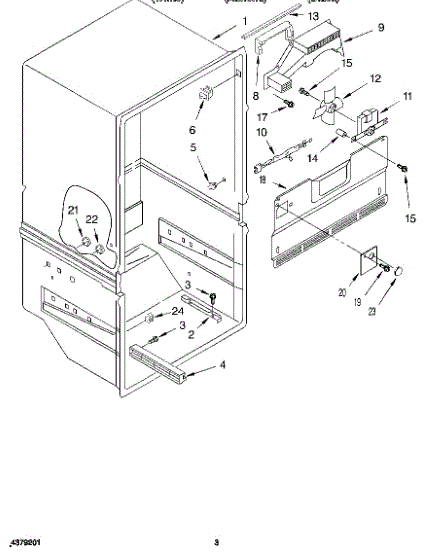 Whirlpool Refrigerator Shelf, Track (right Side) 2149175 >> NLA <<