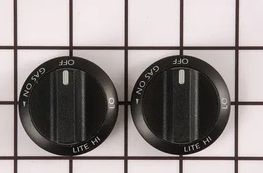 Maytag Cooktop Top Burner Knob BLACK (SOLD AS SET OF 2) R0703595 >> NLA <<