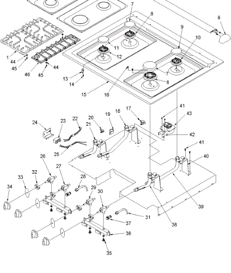 EXAMPLE COOKTOP # 17 ON DIAGRAM