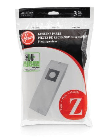 HOOVER VACUUM BAGS TYPE Z PACK OF 3 (DVC BRAND)