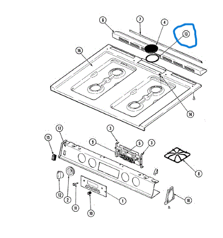 Maytag Oven/Range Top Burner Ring-WHITE 2014F001-60/71003007 >> NLA <<