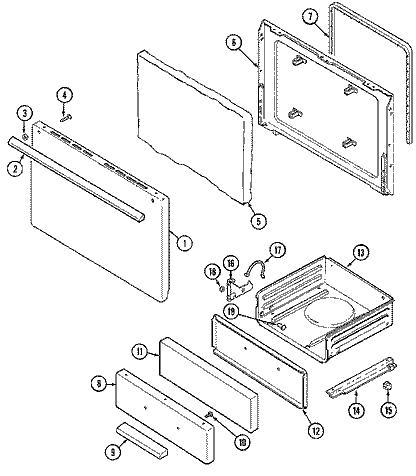 Maytag Oven Broiler Draw Track RIGHT SIDE 3404F023-51 >> NLA <<