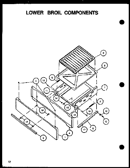 Amana/Caloric Oven Broiler Track, Upper LEFT SIDE  06478000/Y06478000 >> NLA <<