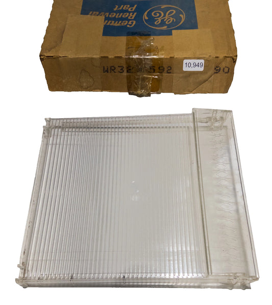 General Electric Refrigerator Crisper Drawer Cover Tray Shelf WR32X592 >> NLA <<